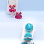 buy-pink-cyan-jhumka-earrings-online